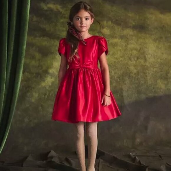 janie and jack satin holiday dress Shining Stars Dresses | Velvet Dress For Girls
